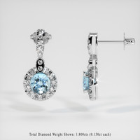 <span>1.79</span>&nbsp;<span class="tooltip-light">Ct.Tw.<span class="tooltiptext">Total Carat Weight</span></span> Gemstone Earrings, Platinum 950 2