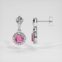 <span>1.67</span>&nbsp;<span class="tooltip-light">Ct.Tw.<span class="tooltiptext">Total Carat Weight</span></span> Sapphire Earrings, Platinum 950 2
