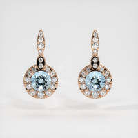 1.79 Ct.Tw. Gemstone Earrings, 14K Rose Gold 1