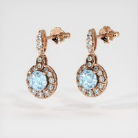 1.79 Ct.Tw. Gemstone Earrings, 14K Rose Gold 3
