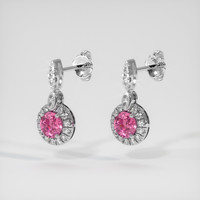 <span>1.67</span>&nbsp;<span class="tooltip-light">Ct.Tw.<span class="tooltiptext">Total Carat Weight</span></span> Sapphire Earrings, 18K White Gold 3