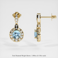 <span>1.79</span>&nbsp;<span class="tooltip-light">Ct.Tw.<span class="tooltiptext">Total Carat Weight</span></span> Gemstone Earrings, 14K Yellow Gold 2