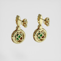 <span>3.50</span>&nbsp;<span class="tooltip-light">Ct.Tw.<span class="tooltiptext">Total Carat Weight</span></span> Emerald Earrings, 18K Yellow Gold 4