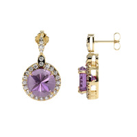 <span>11.53</span>&nbsp;<span class="tooltip-light">Ct.Tw.<span class="tooltiptext">Total Carat Weight</span></span> Gemstone Earrings, 18K Yellow Gold 2