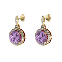 11.53 Ct.Tw. Gemstone Earrings, 18K Yellow Gold 3