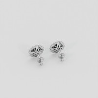 <span>1.52</span>&nbsp;<span class="tooltip-light">Ct.Tw.<span class="tooltiptext">Total Carat Weight</span></span> Bluish Green Sapphire Earrings, Platinum 950 4