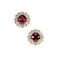 2.08 Ct.Tw. Ruby Earrings, 18K Yellow Gold 1