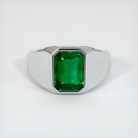 2.57 Ct. Emerald Ring, Platinum 950 1