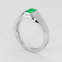 0.43 Ct. Emerald Ring, Platinum 950 2