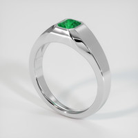 0.48 Ct. Emerald Ring, Platinum 950 2