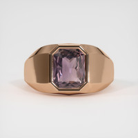 2.77 Ct. Pinkish Brown Sapphire Ring, 14K Rose Gold 1