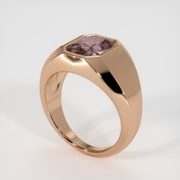 2.77 Ct. Pinkish Brown Sapphire Ring, 18K Rose Gold 2