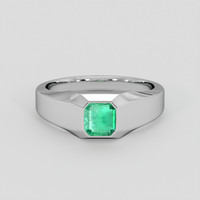 0.60 Ct. Emerald Ring, Silver 1