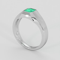 0.60 Ct. Emerald Ring, Silver 2