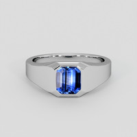 1.29 Ct. Blue Sapphire Ring, Silver 1