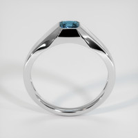 0.84 Ct. Greenish Blue Sapphire Ring, 10K White Gold 3