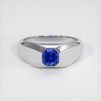 1.10 Ct. Blue Sapphire Ring, 10K White Gold 1