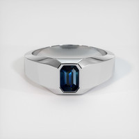0.90 Ct. Sapphire Ring, 14K White Gold 1