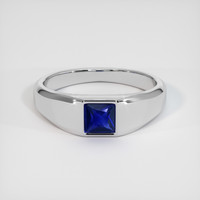 1.15 Ct. Sapphire Ring, 18K White Gold 1