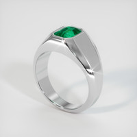 1.18 Ct. Emerald Ring, 18K White Gold 2