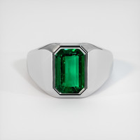 2.77 Ct. Emerald Ring, 18K White Gold 1