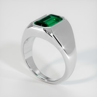 2.77 Ct. Emerald Ring, 18K White Gold 2
