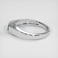 0.84 Ct. Greenish Blue Sapphire Ring, 18K White Gold 4