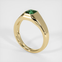 0.87 Ct. Bluish Green Sapphire Ring, 10K Yellow Gold 2