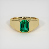 1.91 Ct. Emerald Ring, 18K Yellow Gold 1