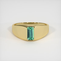 0.81 Ct. Emerald Ring, 18K Yellow Gold 1