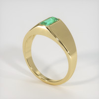 0.81 Ct. Emerald Ring, 18K Yellow Gold 2