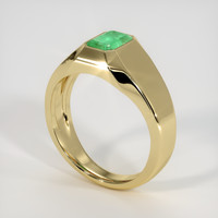 0.90 Ct. Emerald Ring, 18K Yellow Gold 2