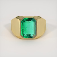 5.17 Ct. Emerald Ring, 18K Yellow Gold 1