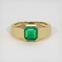 1.46 Ct. Emerald Ring, 18K Yellow Gold 1