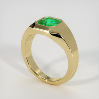 1.46 Ct. Emerald Ring, 18K Yellow Gold 2