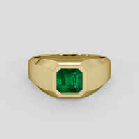 2.17 Ct. Emerald Ring, 18K Yellow Gold 1