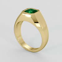 2.17 Ct. Emerald Ring, 18K Yellow Gold 2