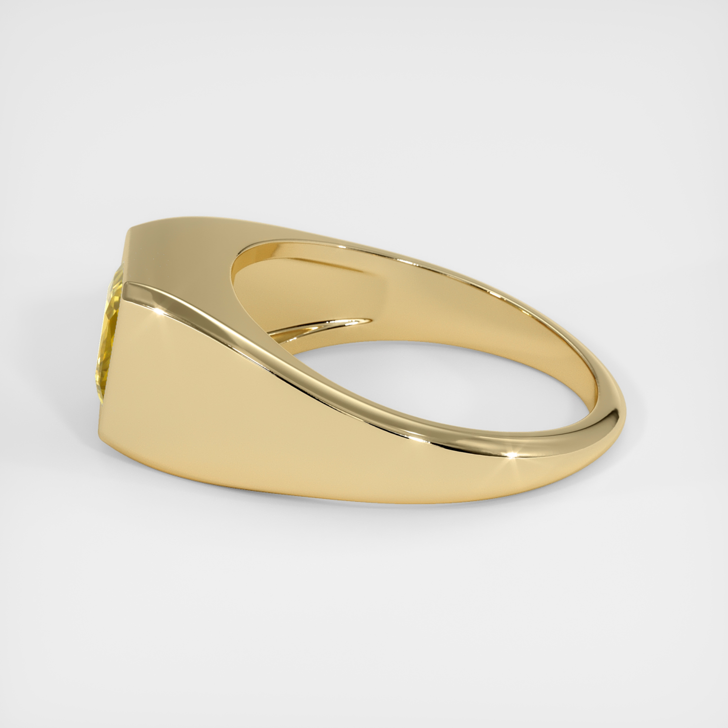 Yellow Men's Sapphire Ring 5.03 Ct. 18K Yellow Gold | The Natural