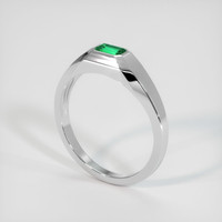 0.60 Ct. Emerald Ring, Platinum 950 2