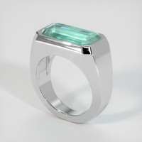 6.89 Ct. Emerald Ring, Platinum 950 2