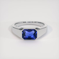 3.40 Ct. Blue Sapphire Ring, Platinum 950 1