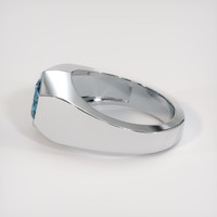 2.63 Ct. Greenish Blue Sapphire Ring, Platinum 950 4