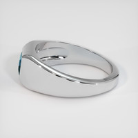 1.06 Ct. Greenish Blue Sapphire Ring, Platinum 950 4