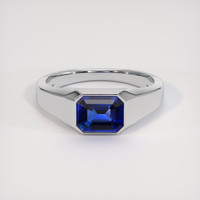 2.30 Ct. Blue Sapphire Ring, Platinum 950 1