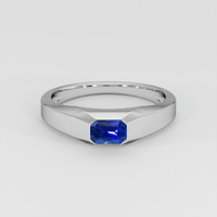 0.63 Ct. Blue Sapphire Ring, Platinum 950 1