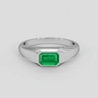 0.50 Ct. Emerald Ring, Silver 1