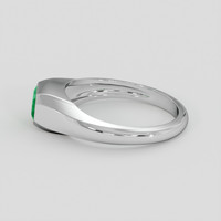 0.50 Ct. Emerald Ring, Silver 4