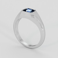 1.06 Ct. Blue Sapphire Ring, Silver 2
