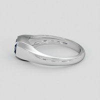 1.06 Ct. Blue Sapphire Ring, Silver 4