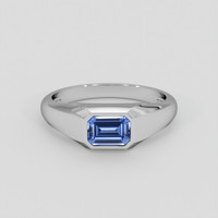 0.80 Ct. Blue Sapphire Ring, Silver 1
